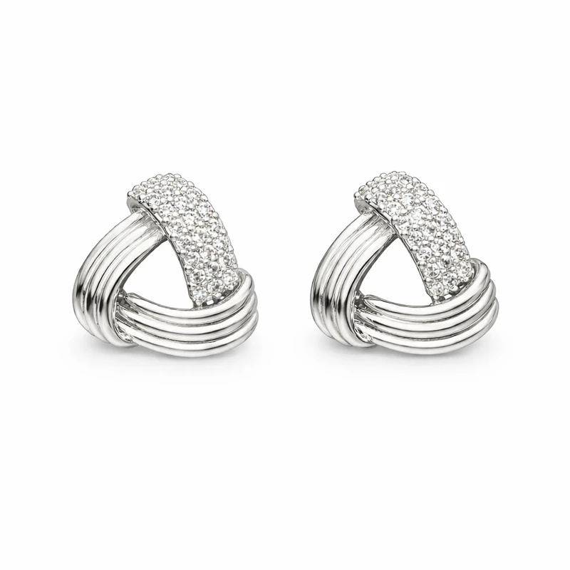 گوشواره میخی زنانه مدل گره ای میلانو2