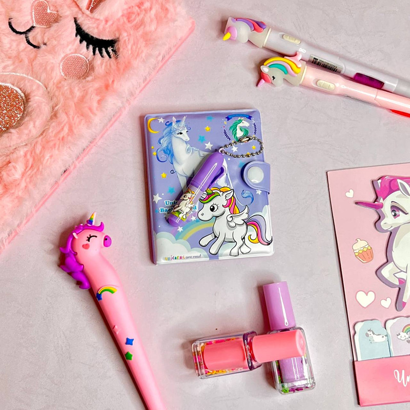 دفتر یادداشت طرح یونیکورن به همراه خودکار بسته 2 عددی