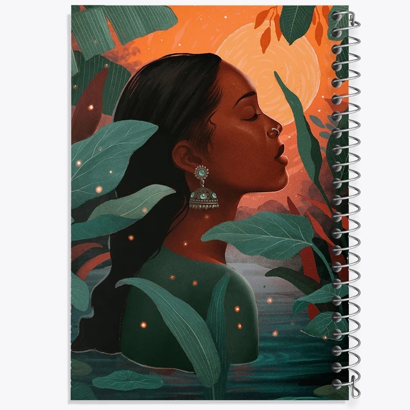 دفتر نقاشی 50 برگ خندالو طرح زن آفریقایی کد F40