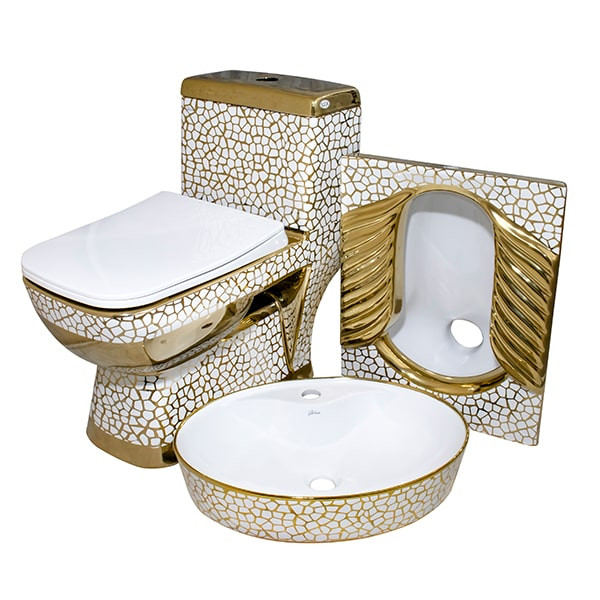 توالت فرنگی مدل سنگ فرش