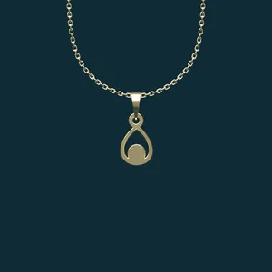 گردنبند طلا 18 عیار زنانه مدوپد مدل هندسی کد AA2-1-1062