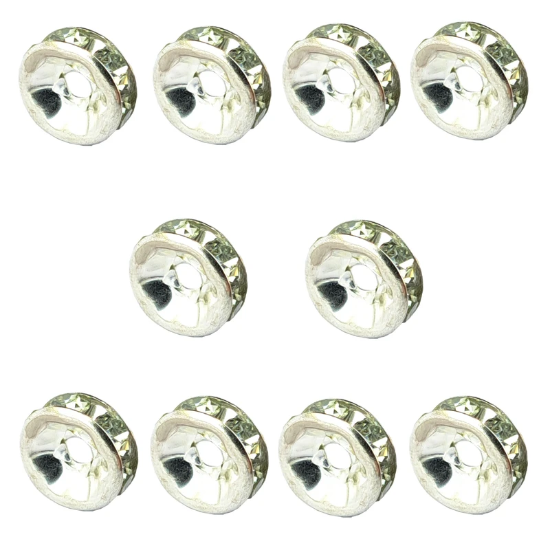 مهره دستبند مدل نگین دار RN10 بسته 10 عددی