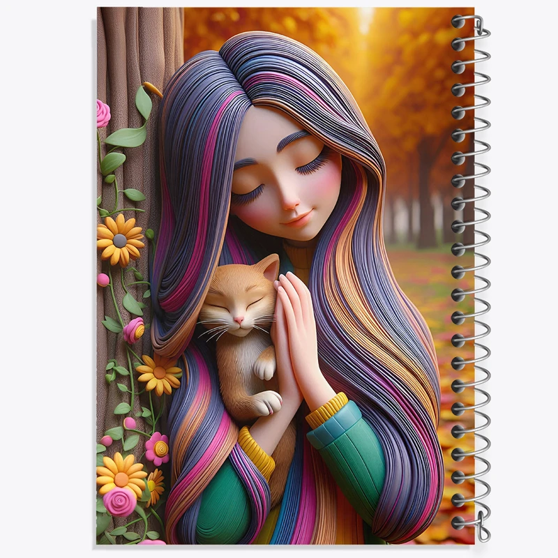 دفتر ژورنال نویسی 50 برگ خندالو مدل نقطه ای طرح دخترانه کد N4603