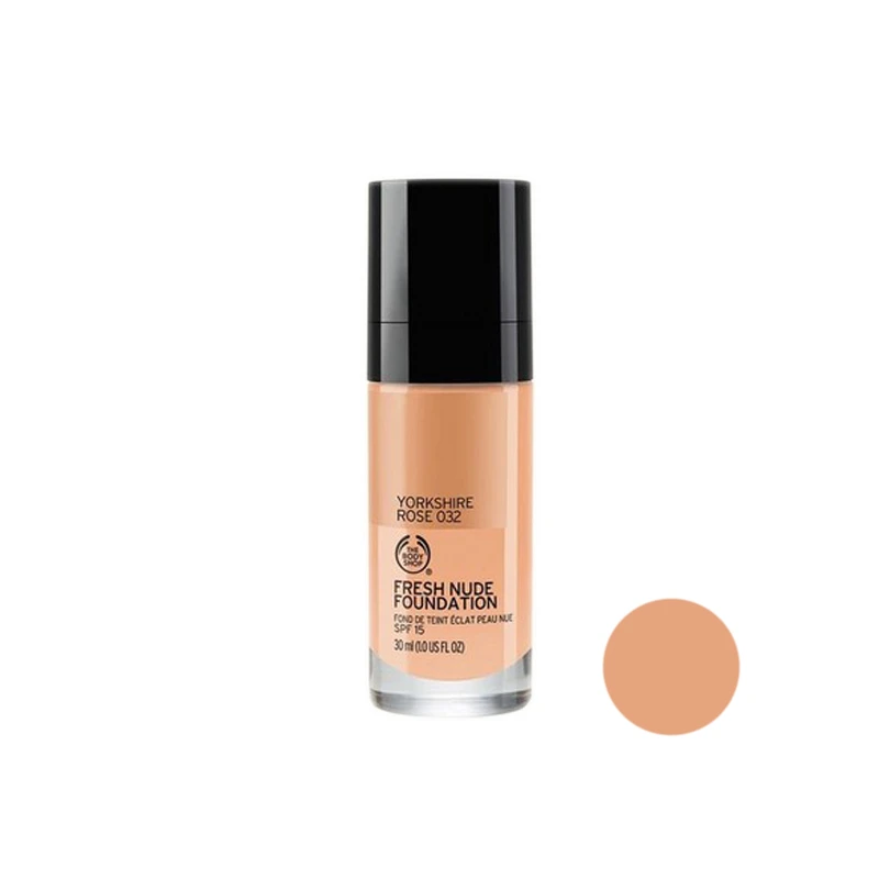 کرم پودر بادی شاپ مدل Fresh Nude York Shire Rose شماره 032 حجم 30 میلی لیتر