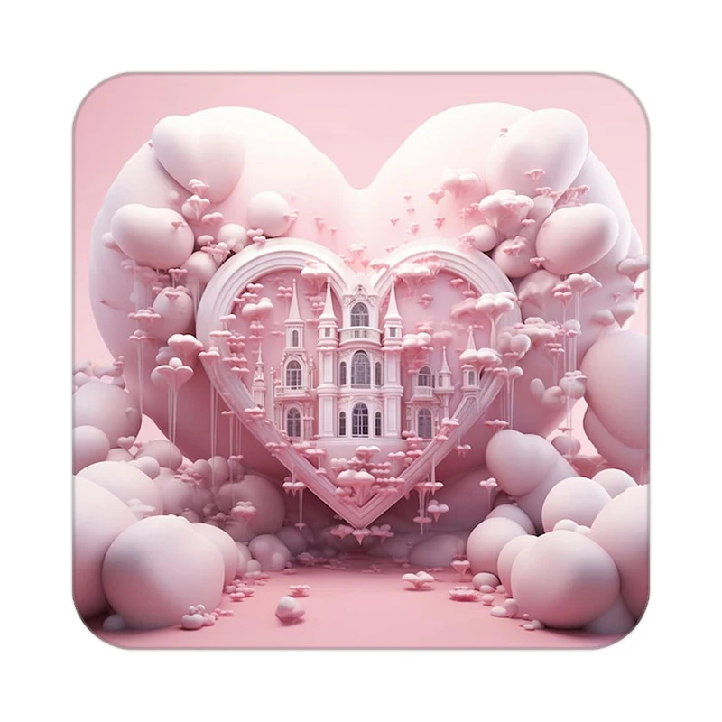 زیر لیوانی کاکتی مدل عاشقانه کد mp10350