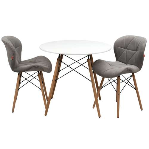 میز و صندلی ناهارخوری  دو نفره هیدیکا مبلمان مدل لارا کد S21-80 