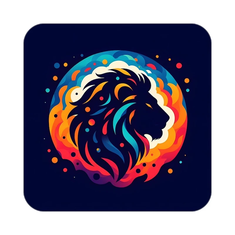 زیر لیوانی کاکتی طرح شیر مدل mp24088