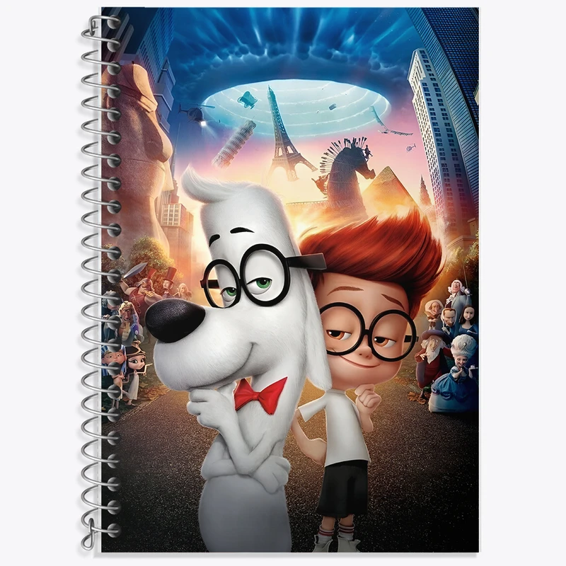 دفتر زبان 50 برگ خندالو مدل دو خط طرح آقای پیبادی و شرمن کد F8314