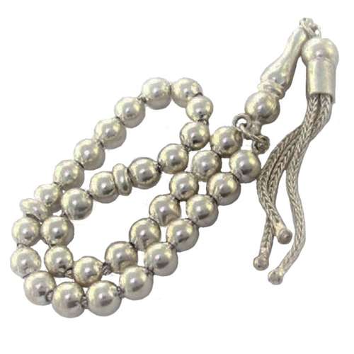 تسبیح نقره گالری ظهیرالدینی مدل 12