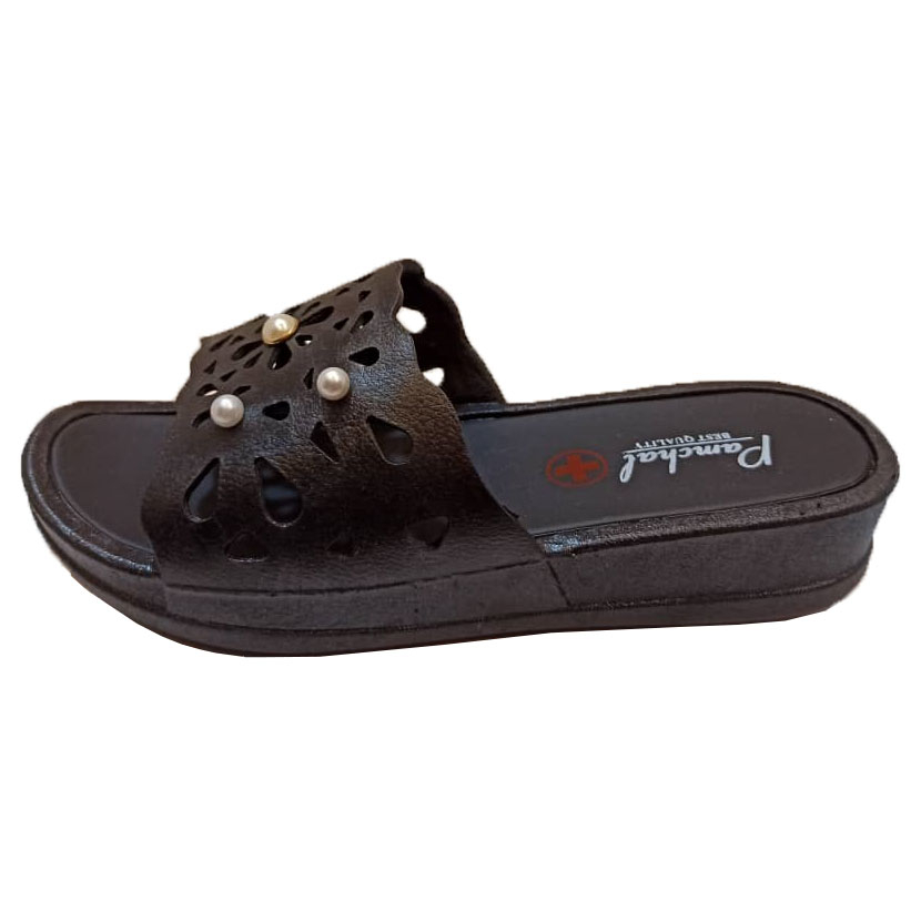 دمپایی زنانه مدل مروارید رنگ مشکی