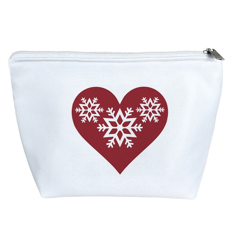 کیف لوازم آرایش دخترانه خندالو مدل قلب و برف کد 8158