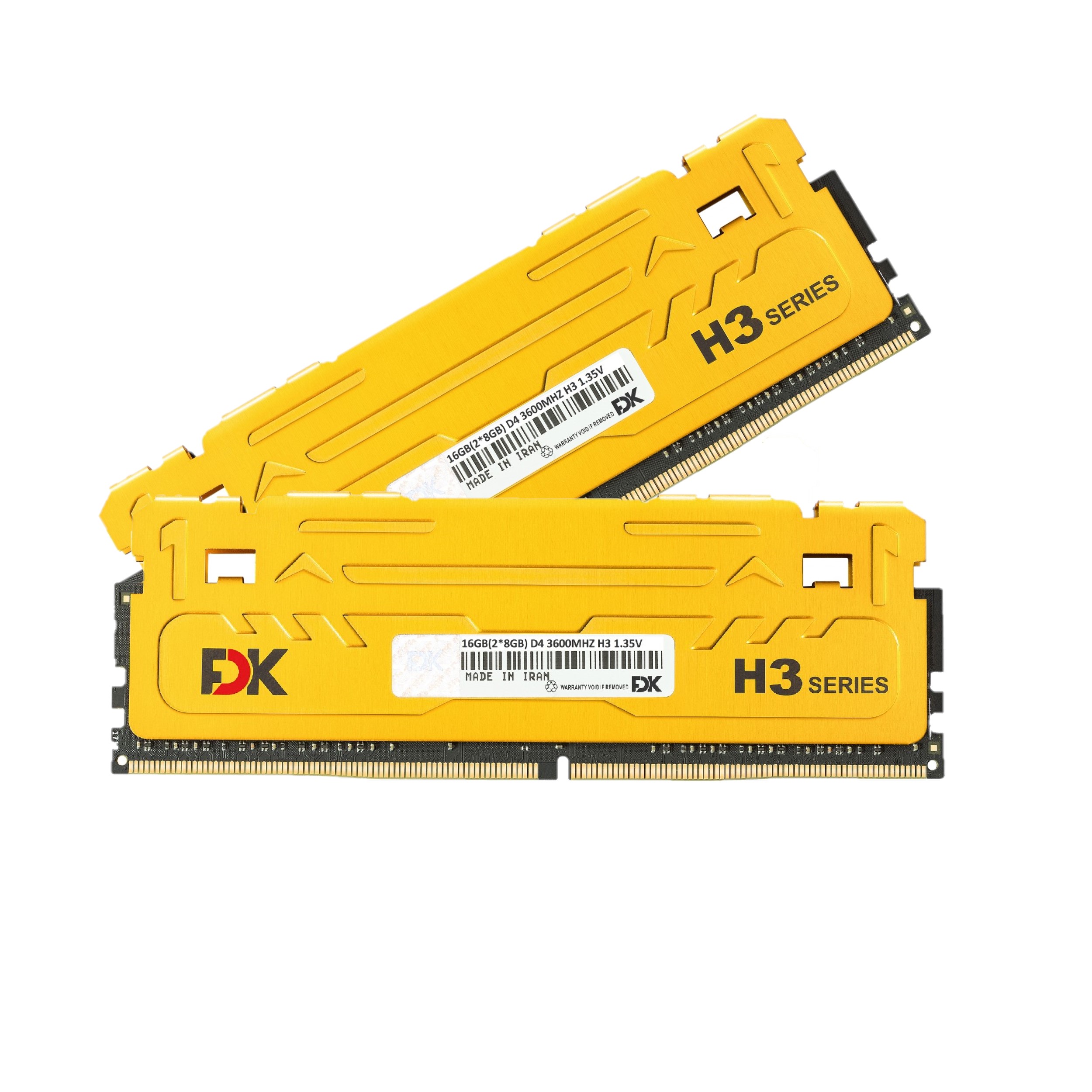 رم دسکتاپ DDR4 دو کاناله 3600 مگاهرتز CL18 فدک مدل H3 ظرفیت 16 گیگابایت