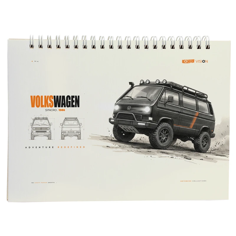 دفتر طراحی 60 برگ مدل ماشین