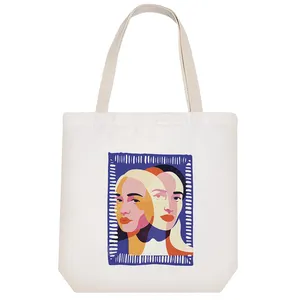 ساک خرید خندالو طرح پرتره دختر نقش فرش کد 7399