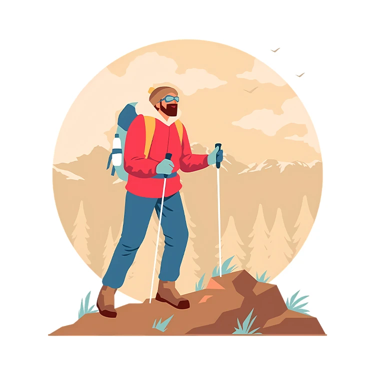 استیکر پارچه و لباس پاد آفرین مدل کوهنورد کد S4058