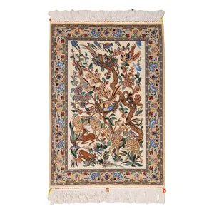 فرش دستباف یک متری طرح شکارگاه کد 4040653