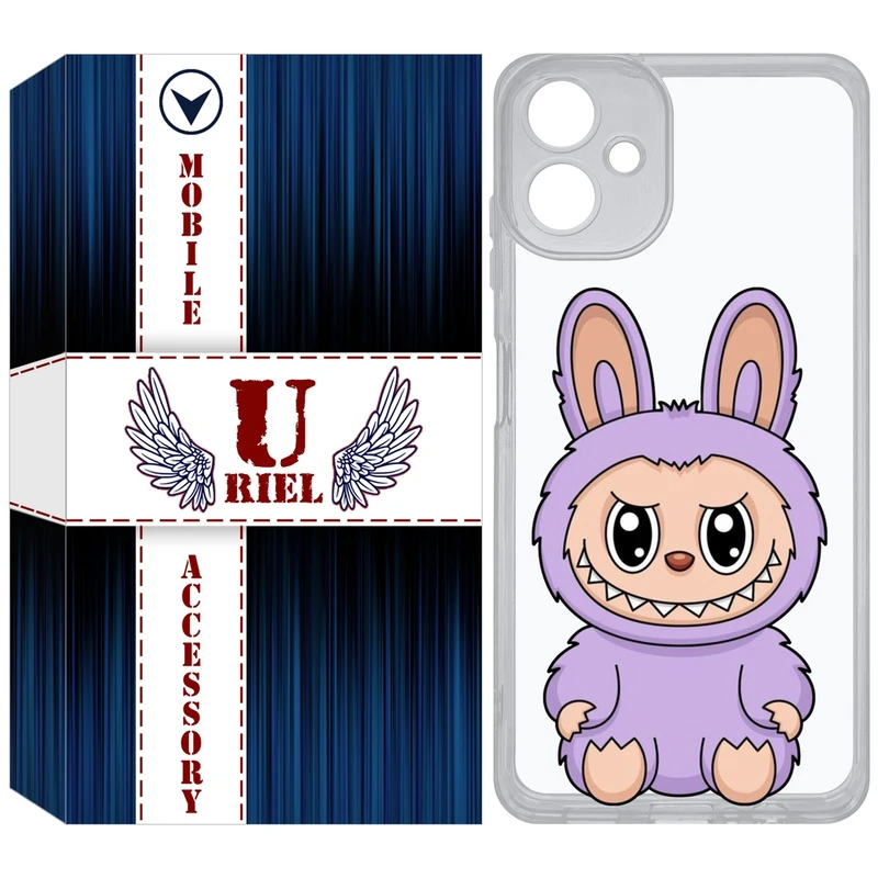 کاور یوریل قاب مدل Clear کد 130 طرح لبوبو Labubu مناسب برای گوشی موبایل سامسونگ Galaxy A06