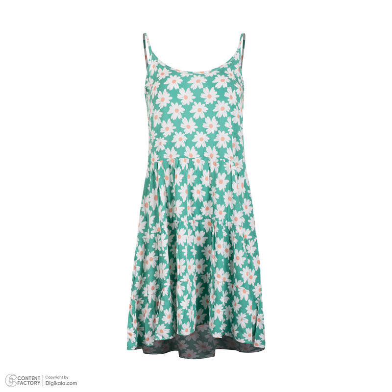 پیراهن زنانه افراتین مدل گل بابونه کد 9594 رنگ سبز