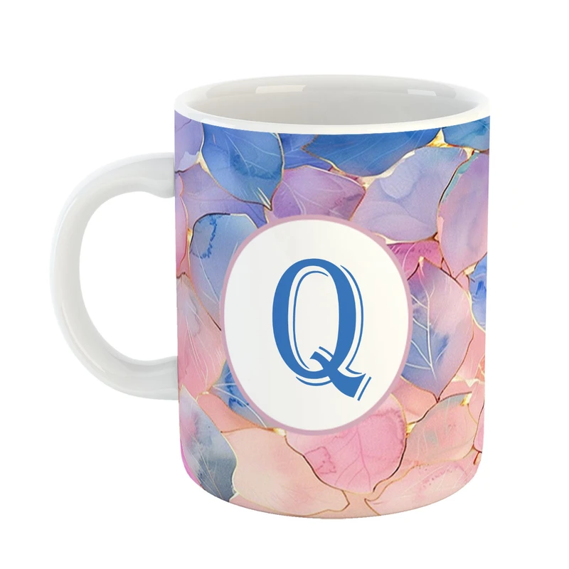 ماگ پادآفرین مدل فانتزی طرح حرف Q کد 24