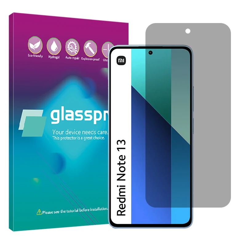 محافظ صفحه نمایش حریم شخصی گلس پرو مدل Resistant مناسب برای گوشی موبایل شیائومی Redmi Note 13 4G