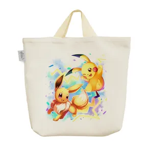 ساک خرید خندالو مدل پیکاچو و ایو انیمه پوکمون کد 1418