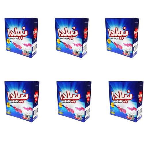 پودر ماشین لباسشويي نیلدا کد 1101 وزن 500 گرم بسته 6عددی