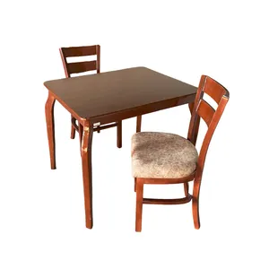 میز و صندلی ناهارخوری دو نفره گالری چوب آشنایی مدل Gh-2Tir-Lornt2