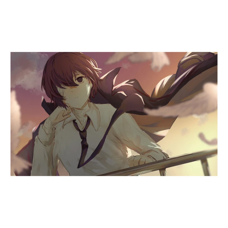 استیکر لپ تاپ و موبایل مدل انیمه طرح سگ‌های ولگرد بانگو اوسامو دازای Bungo Stray Dogs Osamu dazai کد 344