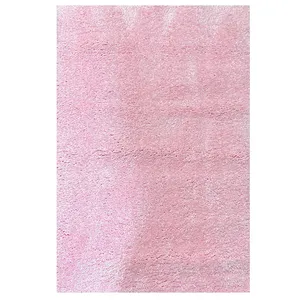 فرش ماشینی 320 شانه فرش مهدیان زمینه صورتی حاشیه صورتی مدل شگی فلوکاتی