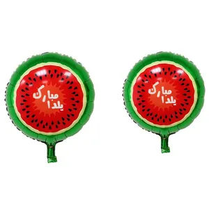 بادکنک فویلی طرح هندوانه مدل hpm1200 بسته 2 عددی