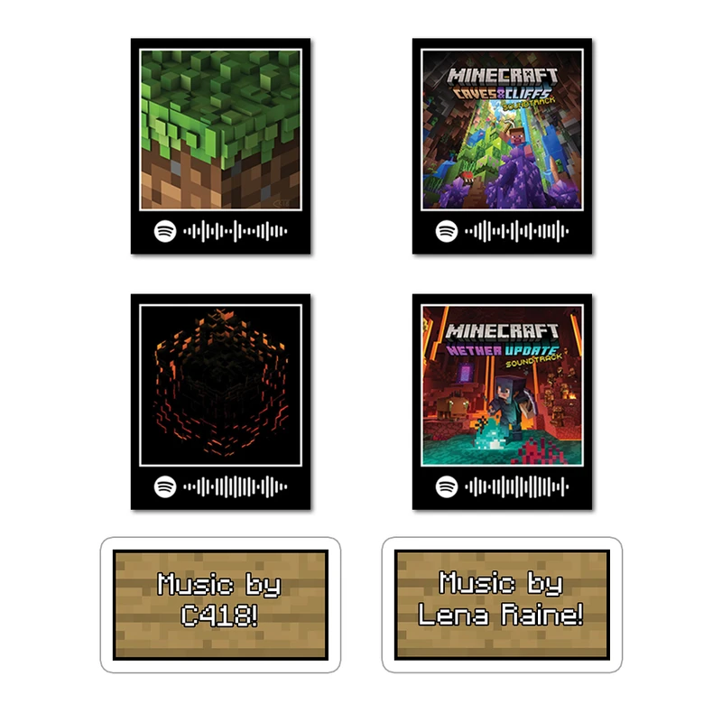 استیکر لپ تاپ مدل ماینکرافت مجموعه 6 عددی