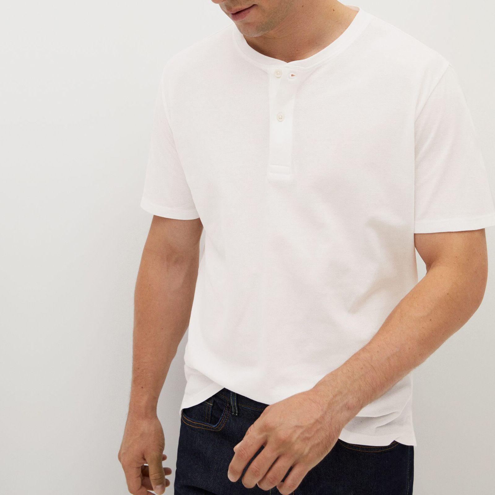 تی شرت آستین کوتاه مردانه مانگو مدل WT555BRU -  - 3