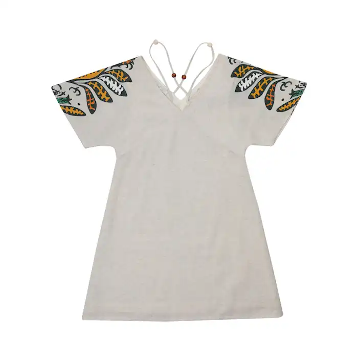 پیراهن دخترانه فیورلا مدل ترمه 44005