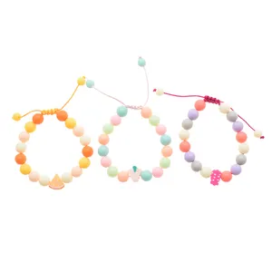 دستبند دخترانه دلنار گالری مدل میوه و آبنبات بسته 3 عددی