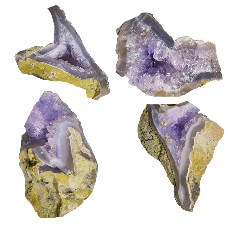 سنگ راف آمیتیست مدل مینیاتوری 1 مجموعه 4 عددی