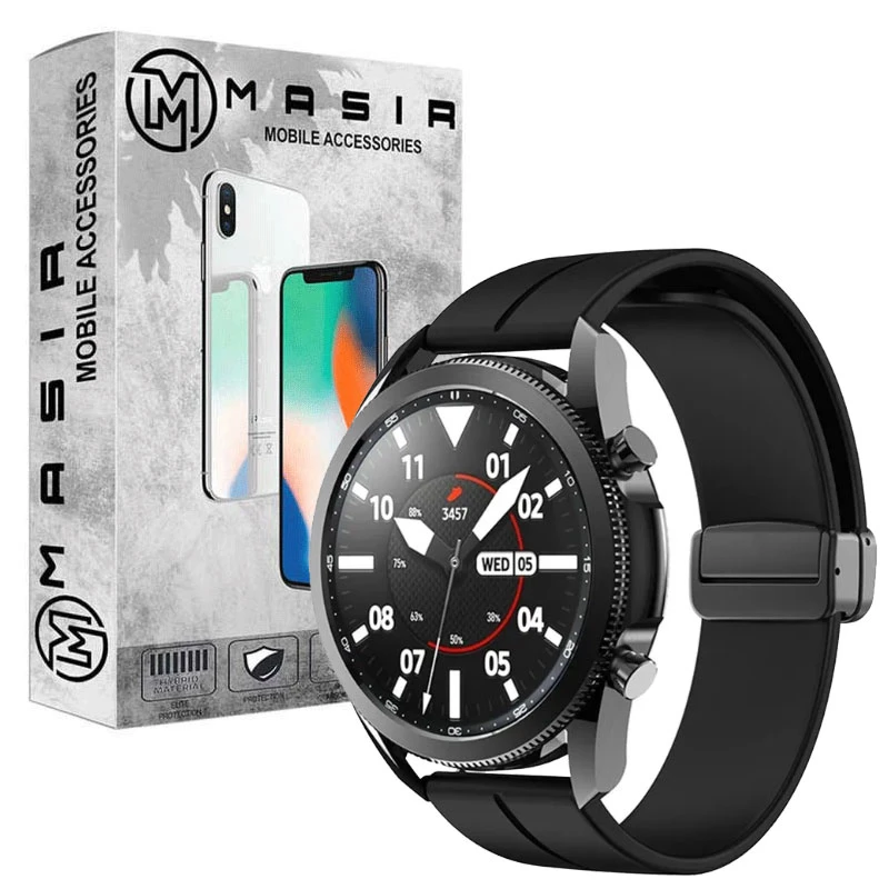 بند مسیر مدل Silicone Magnetic مناسب برای ساعت هوشمند سامسونگ Galaxy Watch 3 41mm