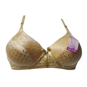 سوتین دخترانه مدل خط دار رنگ کرم