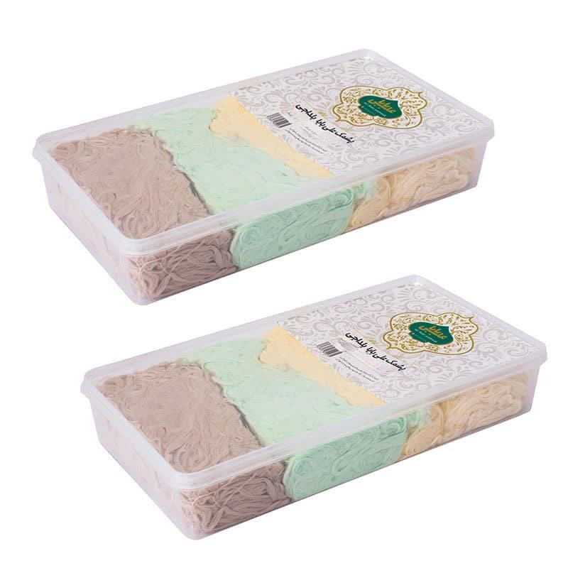 پشمک چهار طعم سنتی علی بابا بلداجی - 500 گرم مجموعه 2 عددی