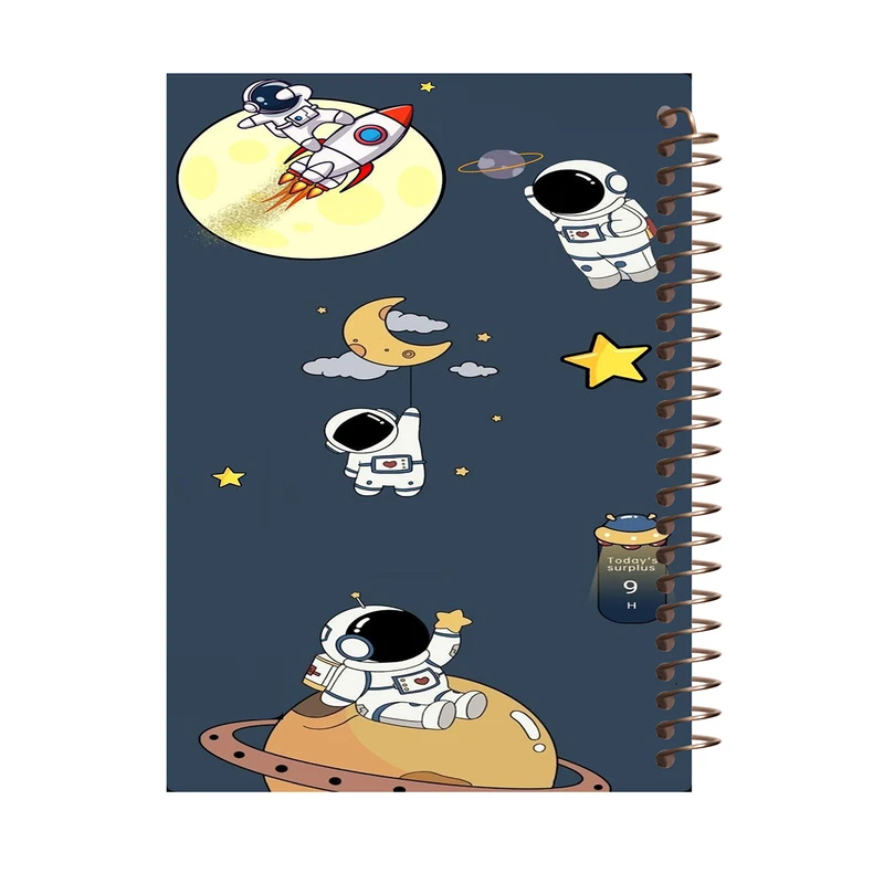 دفتر مشق 100 برگ طرح فضانورد کد H554