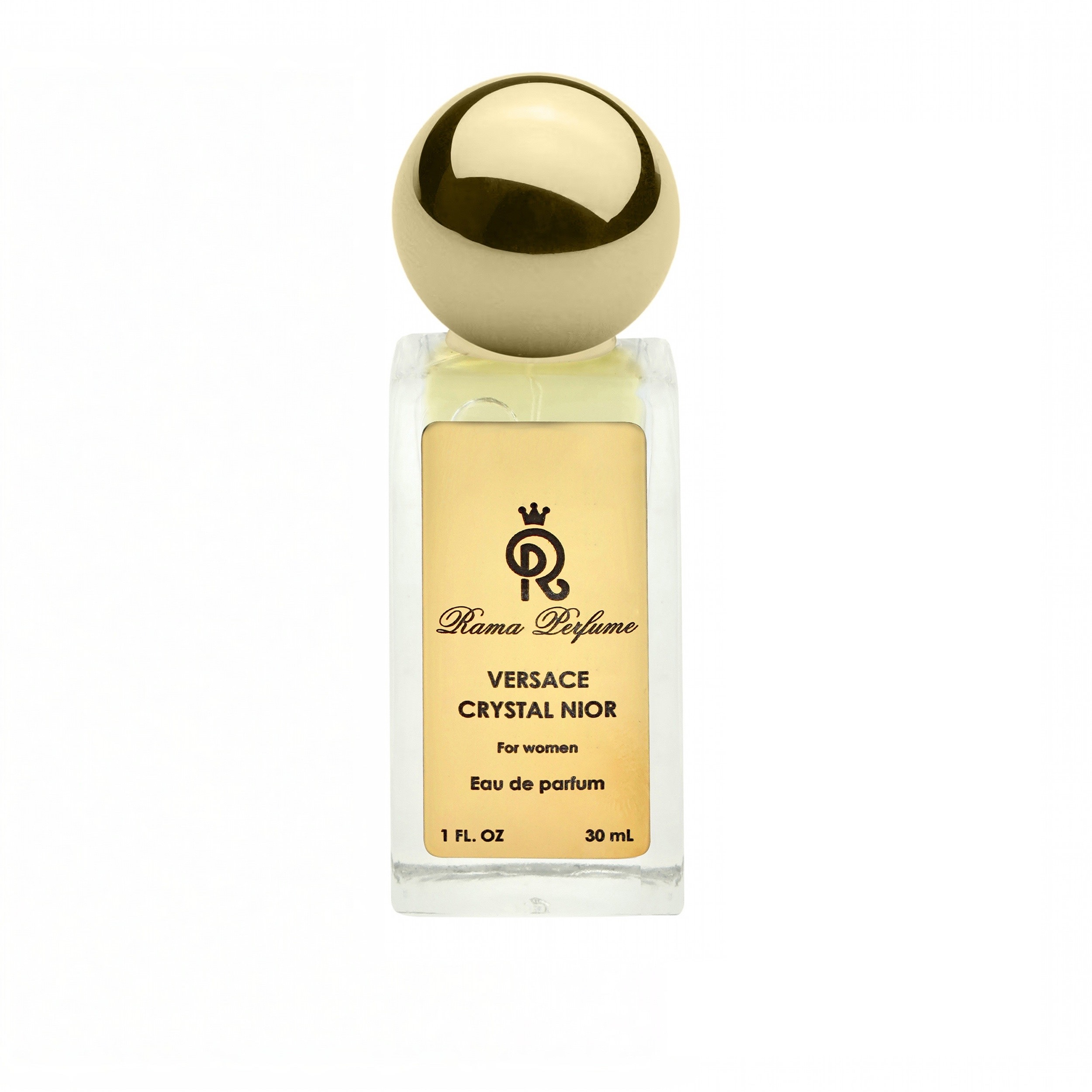 عطر جیبی راما پرفیوم مدل ورساچه کریستال نویر با رایحه گرم حجم 30 میلی لیتر