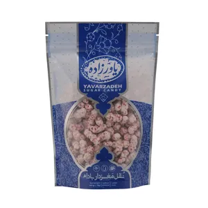 نقل مغز بادام با طعم گل محمدی یاورزاده-400گرم