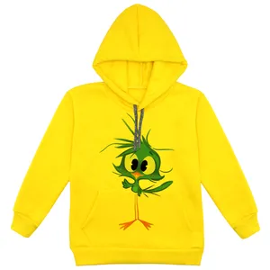 هودی دخترانه مدل جوجه F137 رنگ زرد