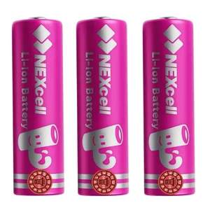 باتری لیتیومی قابل شارژ نکسل مدل 18650 ظرفیت 3100 میلی آمپر بسته 3 عددی