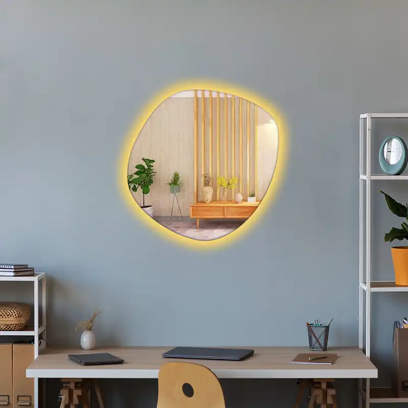 آینه تجسم طرح دفرمه بک لایت مدل روناک