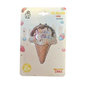 بادکنک فویلی اف زد مدل بستنی قیفی کد icecream01