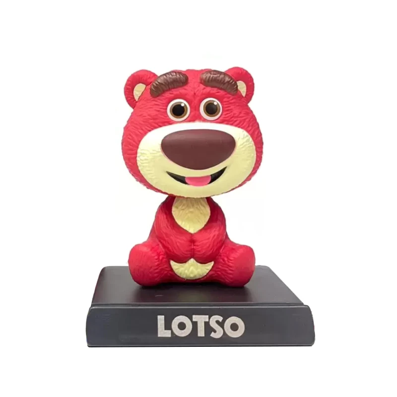 اکشن فیگور مدل لوتسو کله فنری طرح Strawberry Bear پایه دار