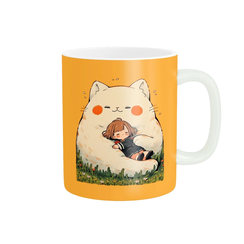 ماگ طرح انیمه ی گربه و دختر کد 1271