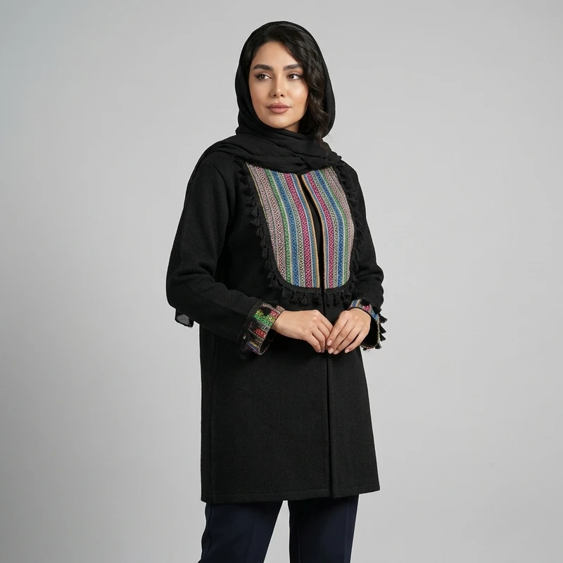 مانتو جلوباز زیر باسن زنانه مدل دلارا کد 206