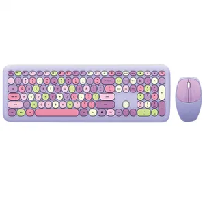Mofii 666 Wireless Keyboard and Mouse, Membrane Switch, Full-Size