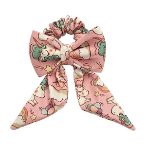 کش مو دخترانه مدل پاپیون طرح یونیکورن كد KSH554-PK